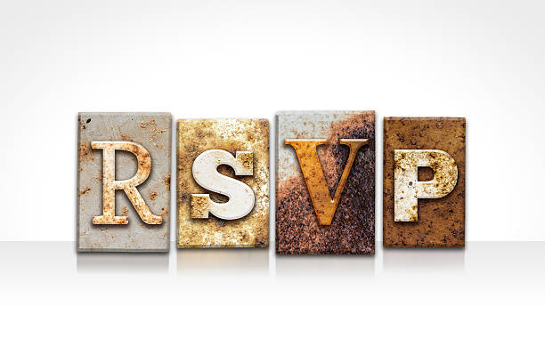 istock RSVP Letterpress Concept Isolated on White 483965484