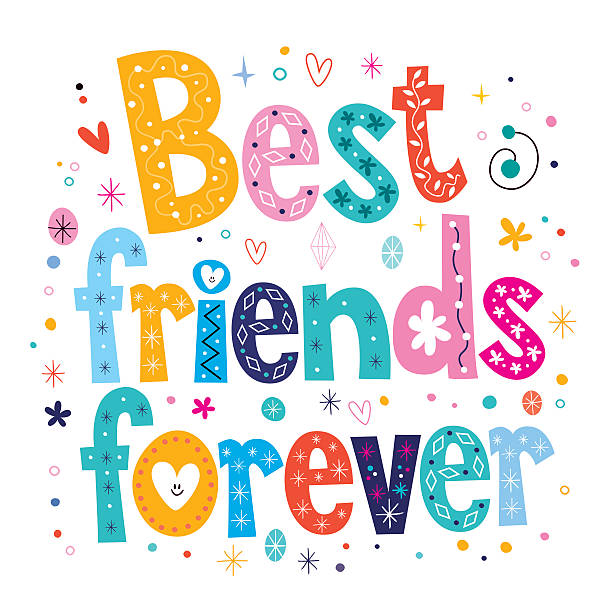 Best friends forever Best friends forever - decorative type lettering design forever friends stock illustrations