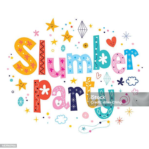 Slumber Party Stock Illustration - Download Image Now - Slumber Party, 2015, Bed - Furniture