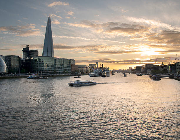 London Thames river stock photo