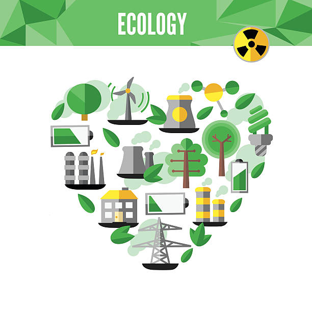 istock Heart with environmental icons in green . Vector file available. 483972160