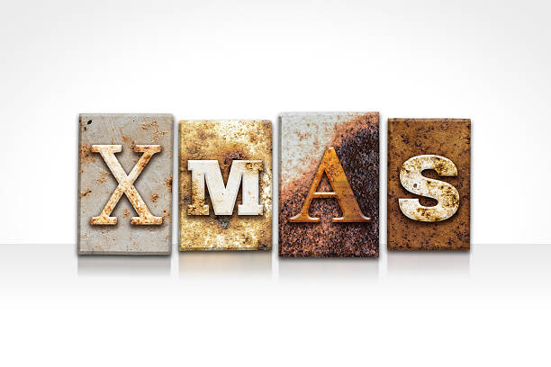 istock Xmas Letterpress Concept Isolated on White 483977772