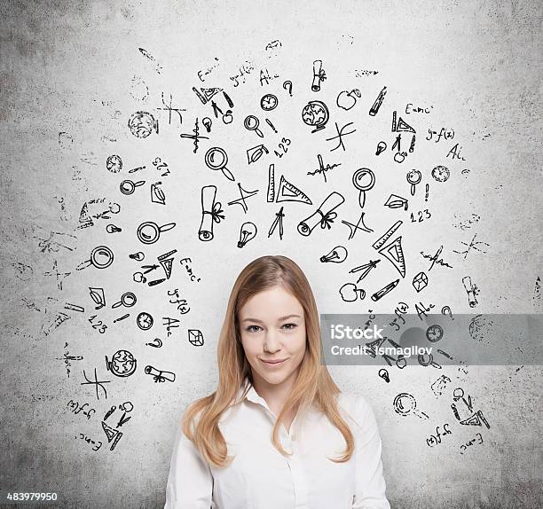 Student Is Thinking About Education Stock Photo - Download Image Now - 2015, Adult, Adult Student