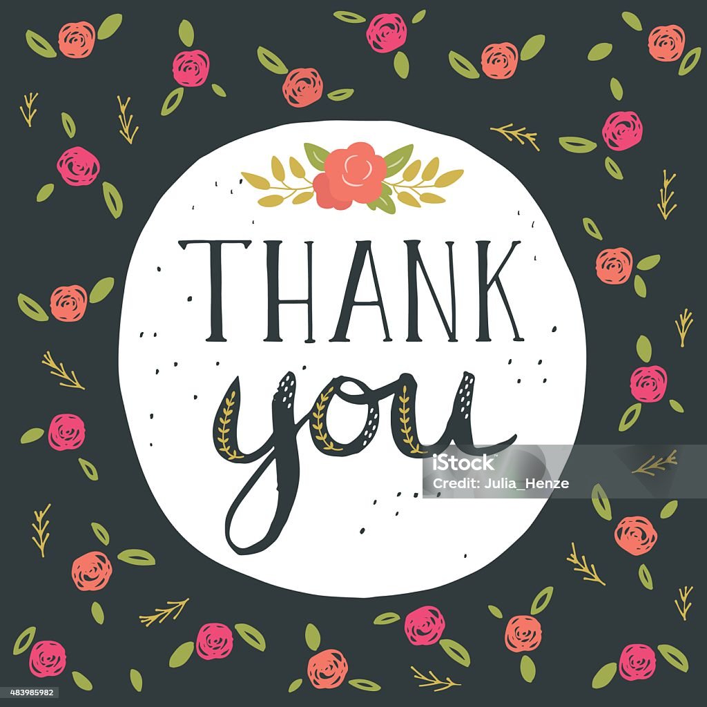 Ilustración de Le Doy Las Gracias Tarjeta De Felicitación De Letras De