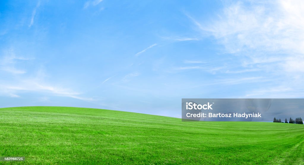 Primavera paisagem 79MPix XXXXL-meadow, céu azul, nuvens - Foto de stock de Preservação ambiental royalty-free