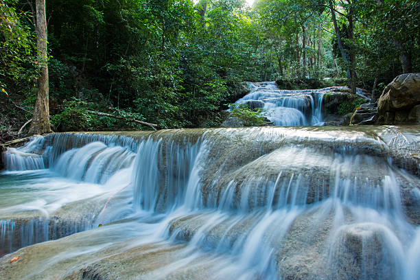 istock water fall at Erawan waterfall National Park Kanjanaburi Thailand 483989671