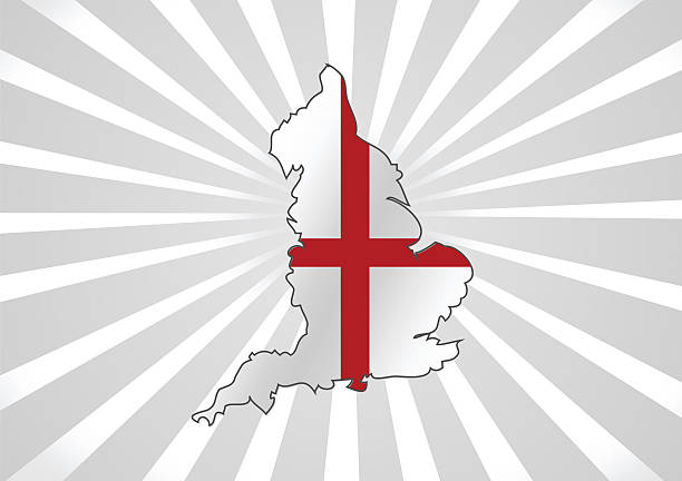 map of  England flag  Decorative idea design