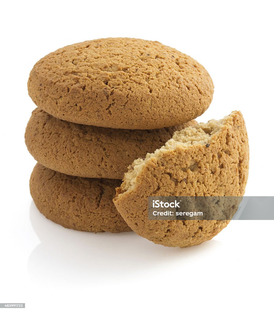 Galletas dulces sobre fondo blanco - Foto de stock de Al horno libre de derechos