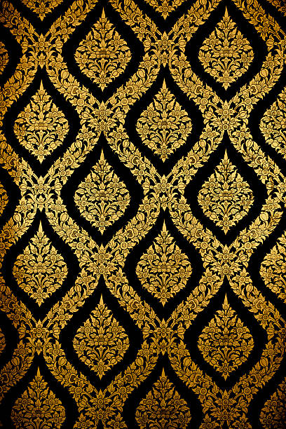 istock Thai art wall pattern on wood door 483991883