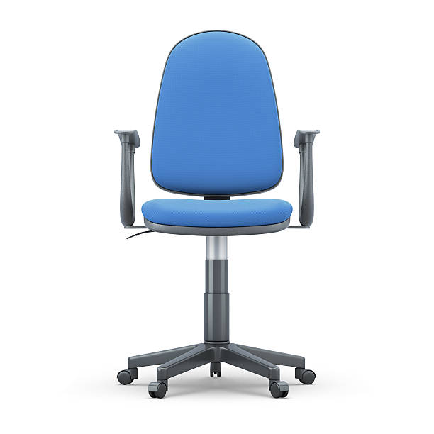 istock Office chair with a blue trim on a white background 483992820