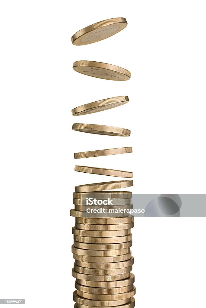 Coins Coins. Photo with clipping path.  Coin Stock Photo