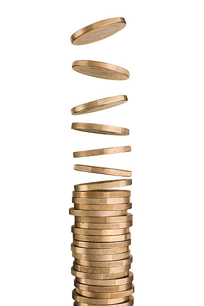 Coins Coins. Photo with clipping path. allowance stock pictures, royalty-free photos & images