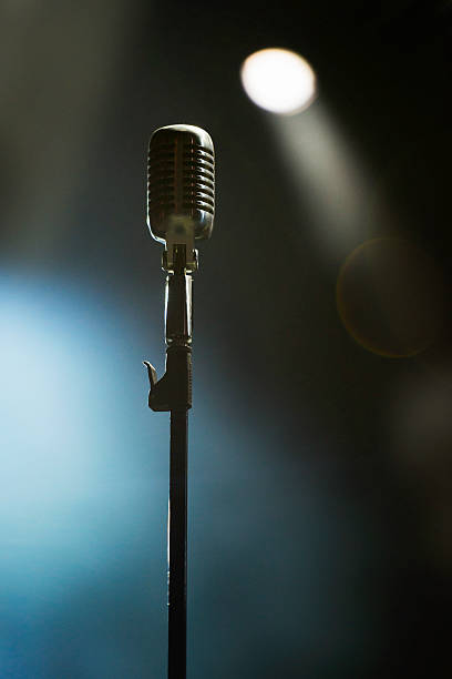 Retro Microphone stock photo
