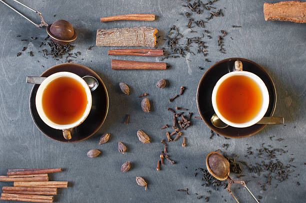 istock Tea and spices on the wooden table 484005852