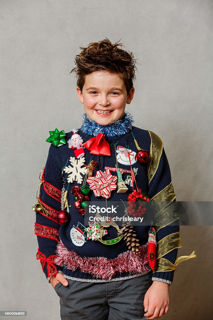 Ein ugly Christmas Sweater - Lizenzfrei Häßlichkeit Stock-Foto