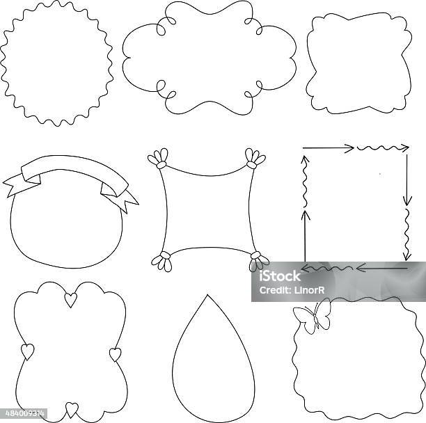 Simple Fun Frame Vector Set Of Simple Funny Black Frame Stock Illustration - Download Image Now ...