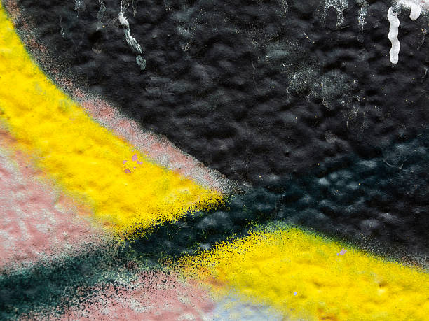 istock Close up of plastered painted old wall 4 484009616