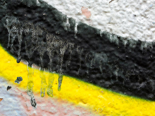 istock Close up of plastered painted old wall 10 484009618
