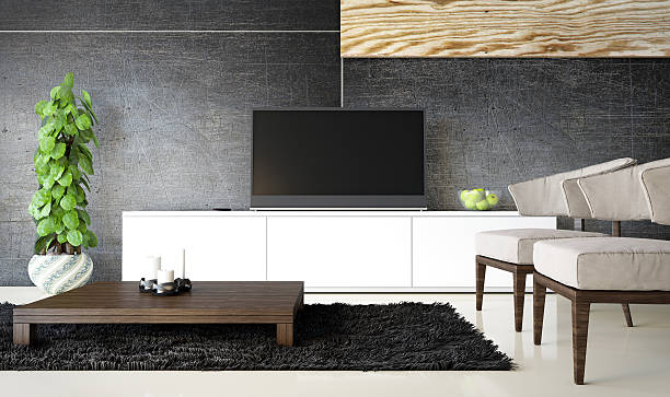 istock Living Space with Stylish Wall 484011756