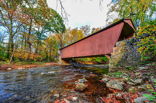 istock Jericho Covered Bridge in Maryland during Autumn 484012008