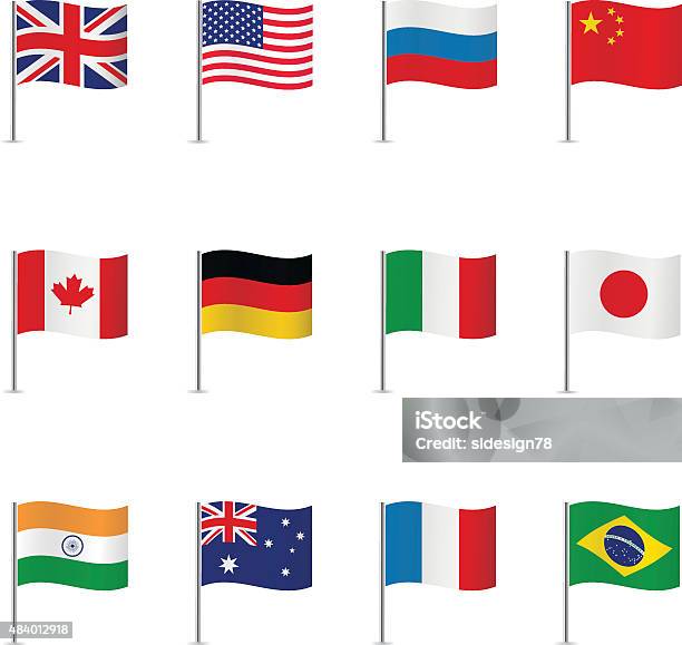 World Flags Vector Set Stock Illustration - Download Image Now - Flag, Vector, National Flag