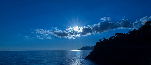 istock Blue sunset over the Ligurian Coast at Manarola 484013204