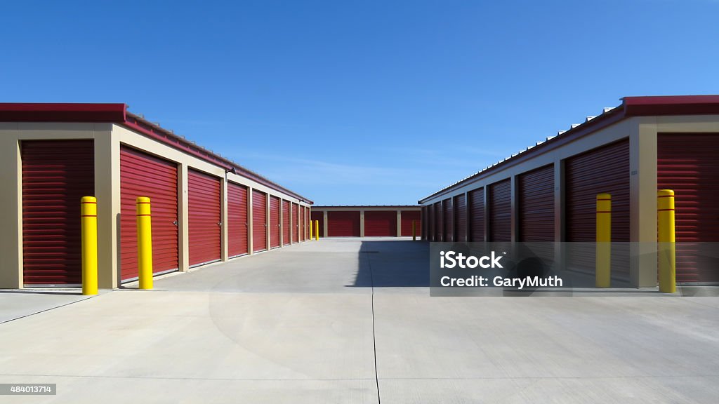 Temporary Storage Units Plenty of red door units in this self storage facility. Self Storage Stock Photo
