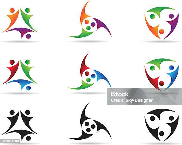 Triangle Stack People Triangle People Stock Illustration - Download Image Now - 2015, Blue ...