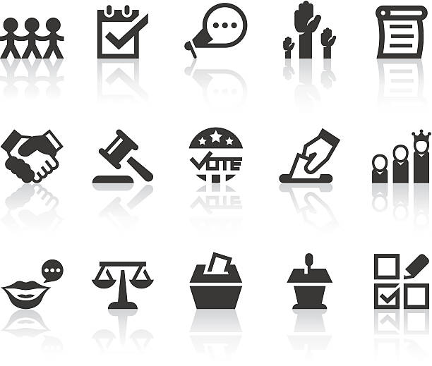 Democracy Icons | Simple Black Series Democracy features related vector icons for your design and application. gop debate stock illustrations