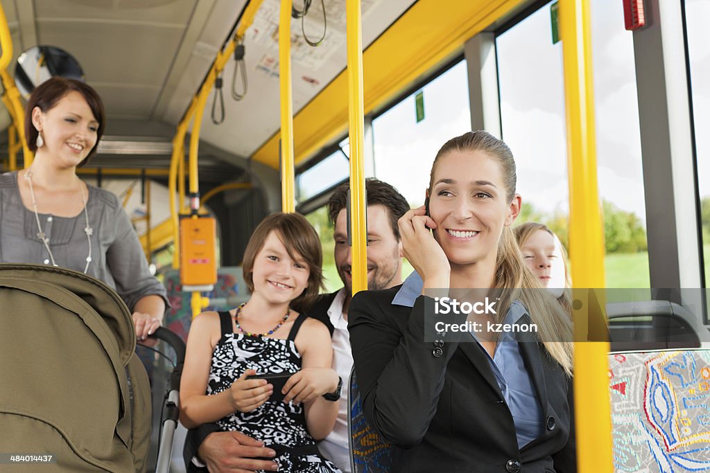 Passagiere in einem bus - Lizenzfrei Pendler Stock-Foto