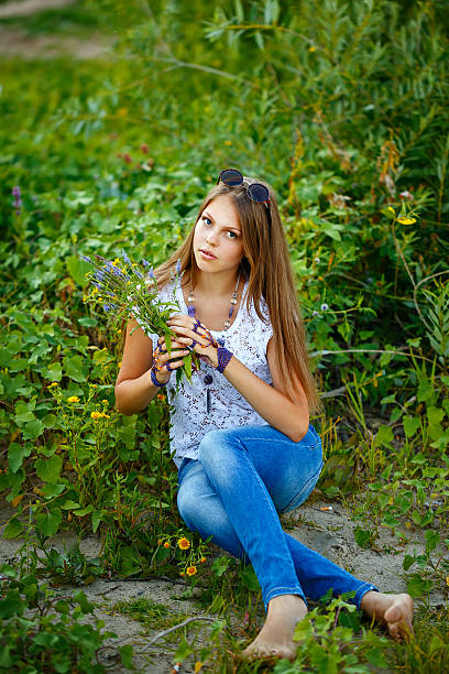 istock Teen Girl Boho barefoot. 484014766