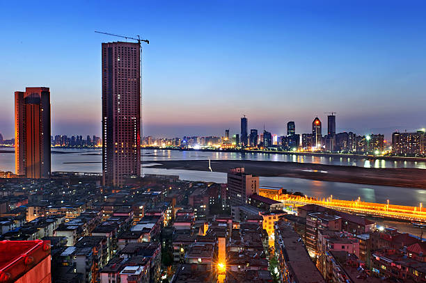 istock Aerial view of city night 484014909