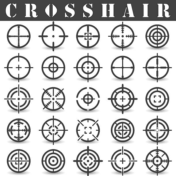 十字線 - crosshair gun rifle sight aiming点のイラスト素材／クリップアート素材／マンガ素材／アイコン素材