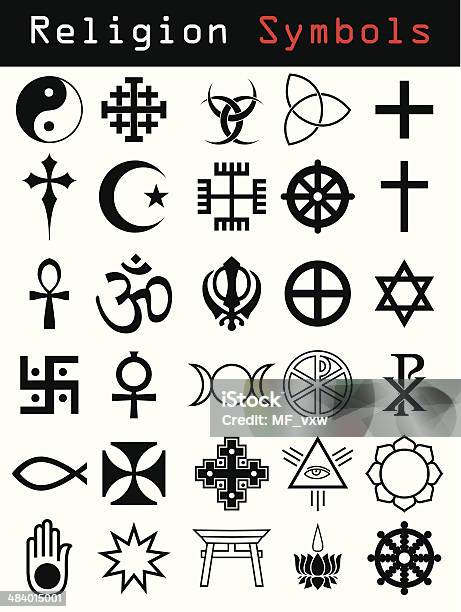 Religion Symbols Stock Illustration - Download Image Now - God, Hinduism, Icon Symbol