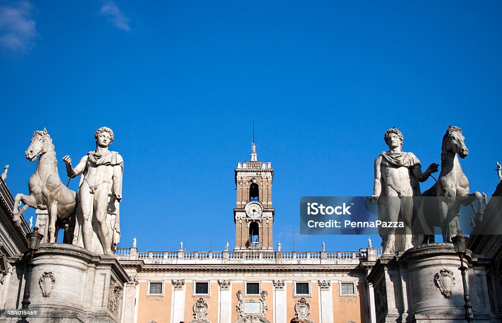 Statue of Castor und Pollux in Rom, Italien - Lizenzfrei Quirinalpalast Stock-Foto