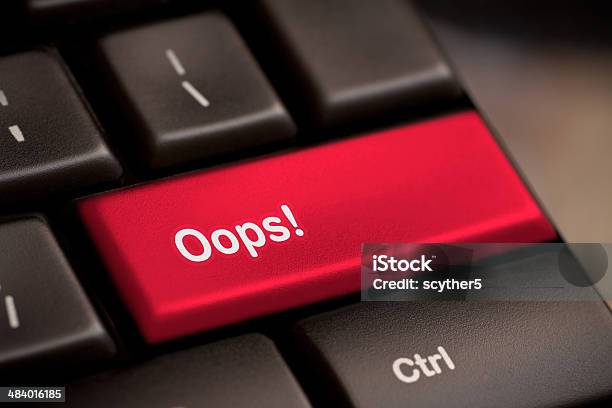 Mistake Concepts With Oops Message On Keyboard Stock Photo - Download Image Now - Mistake, Error Message, Failure