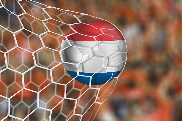 3d soccer ball with netherland flag