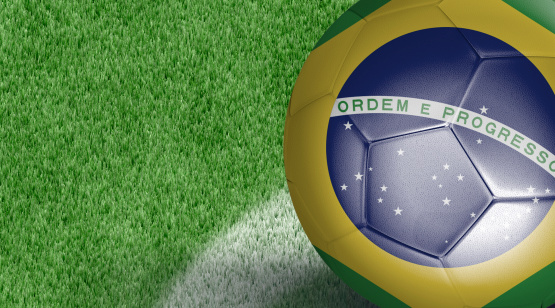 Brazilian ball on the soccer field