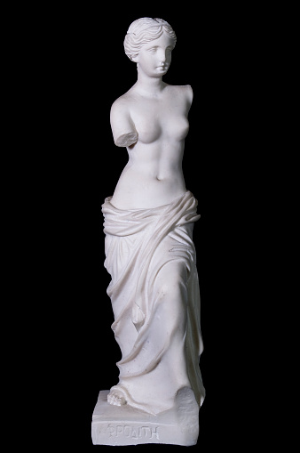 White marble classic statue Aphrodite of Milos isolated