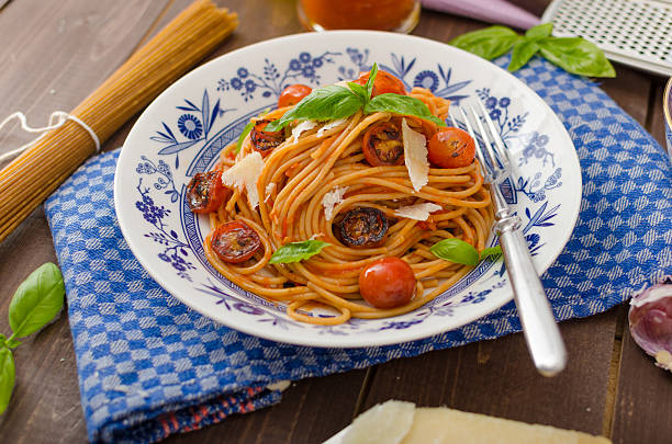 istock Wholemeal pasta with roasted tomato 484018460
