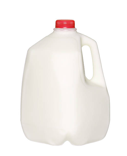 istock gallon Milk Bottle with Red Cap Isolated on White 484022736