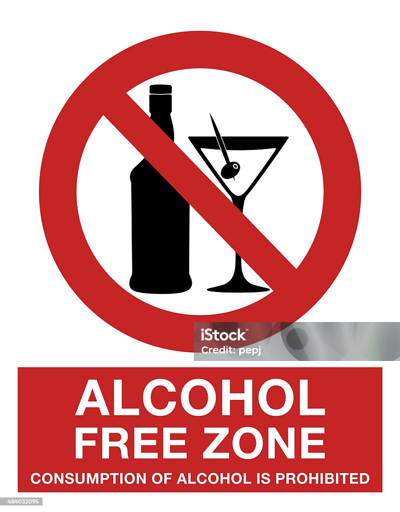 Zona libre de Alcohol - Ilustración de stock de Alerta libre de derechos
