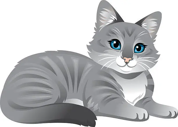 Vector illustration of Cute Kitty Cat