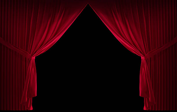 istock Velvet red curtain 484032227