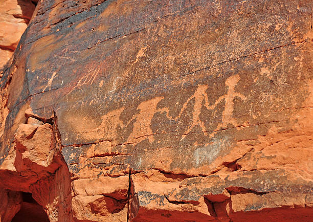 istock Petroglyphs, Red Rock Landscape, Southwest USA 484033325