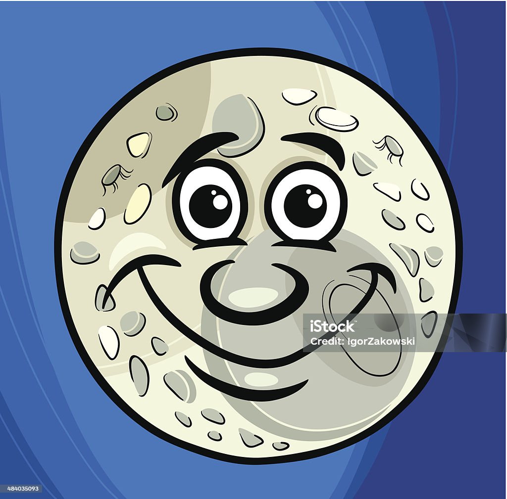 Der Mann im Mond sagen cartoon - Lizenzfrei Charakterkopf Vektorgrafik