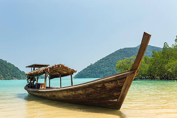 istock Traditional longtail boat at Surin island, Thailand 484035257