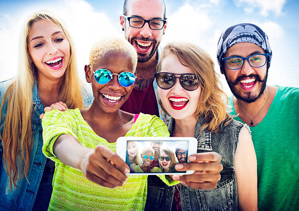 istock Friends Beach Vacation Summer Selfie Concept 484035538