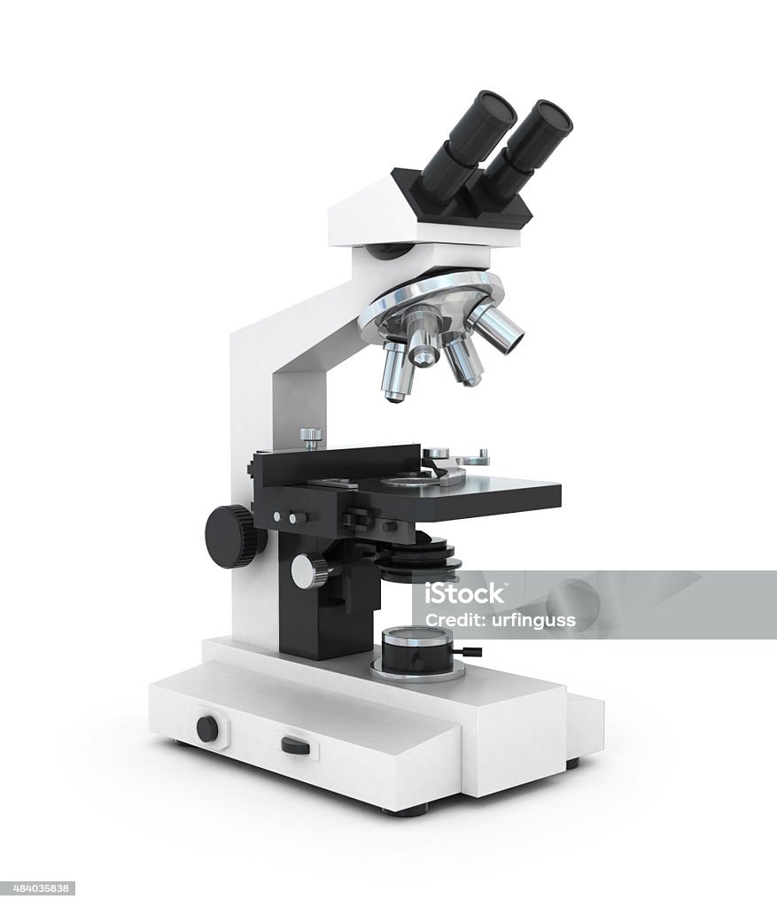 Loupe isolé sur fond blanc - Photo de Microscope libre de droits