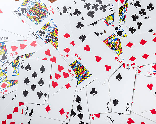 istock Lot of dusty old playing cards 484038380